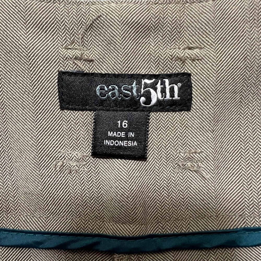 East 5th Wide Leg‎ Herringbone Career Dress Pants Size 16 Business Trousers - Picture 7 of 9